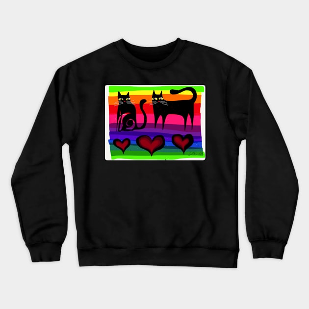 colourful cats paper 53 Crewneck Sweatshirt by karincharlotte